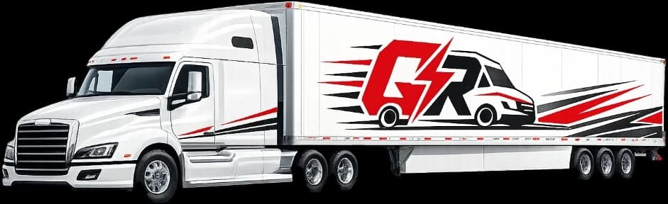 Commercial tractor-trailer for larger shipments